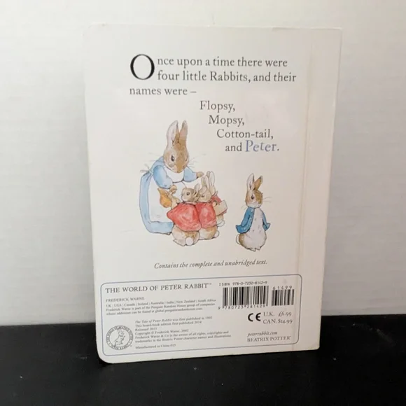 The Tale of Peter Rabbit - Board Book - Pre Owned Great Condition - Picture 4 of 4